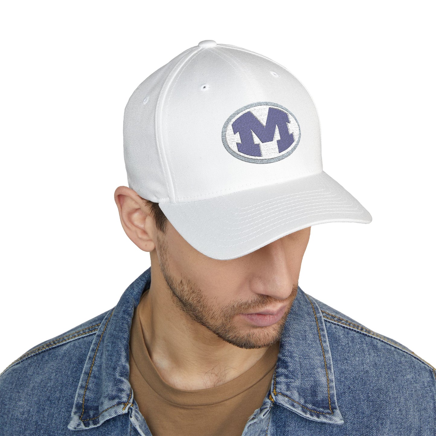 Embroidered Closed-Back M Hat