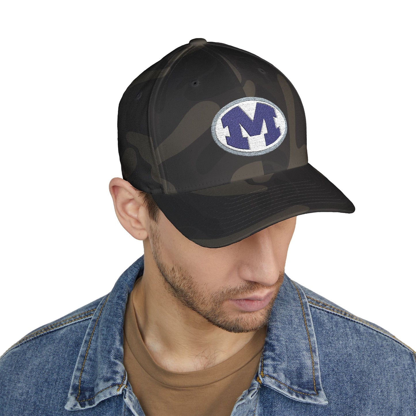 Embroidered Closed-Back M Hat