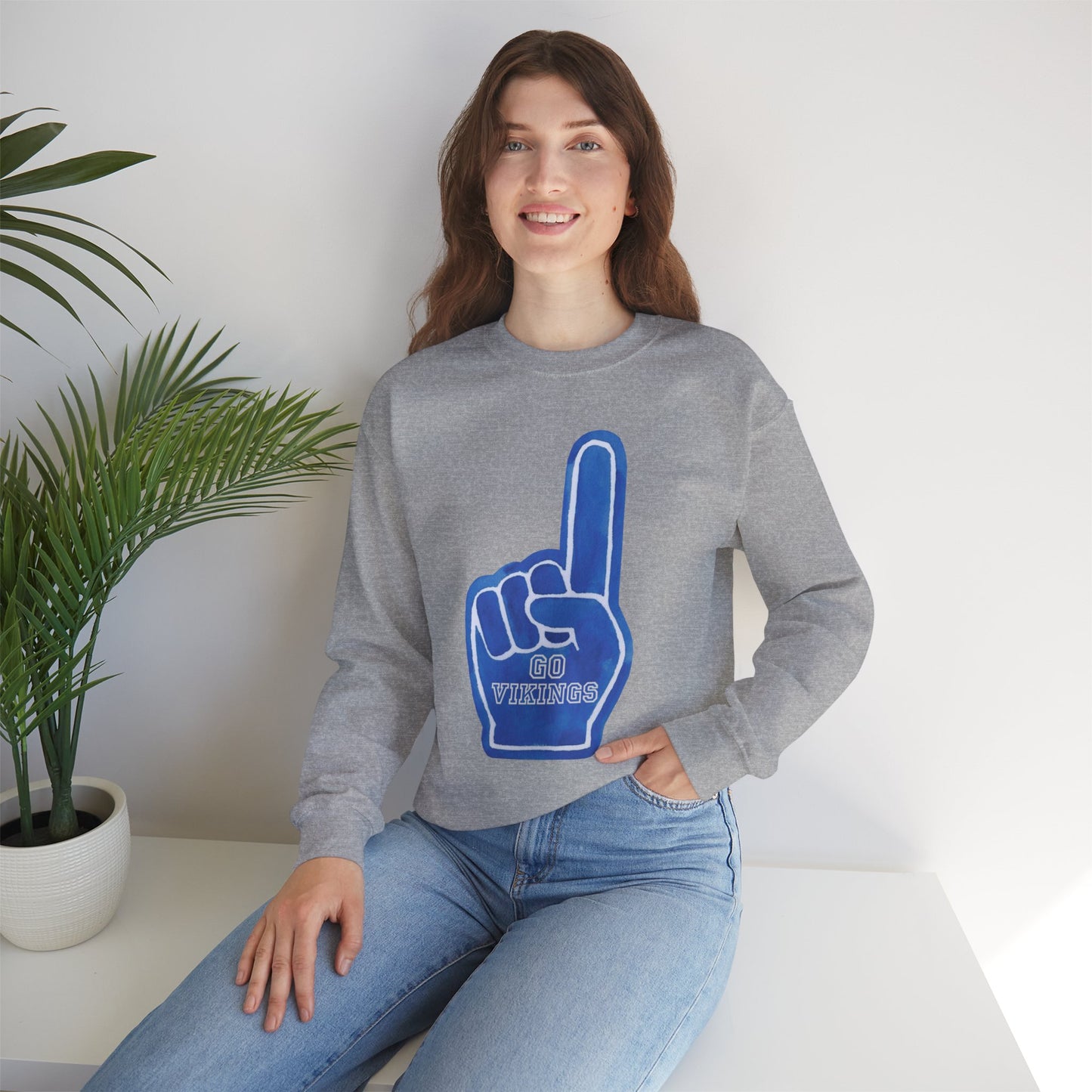 #1 Go Vikings Unisex Crewneck Sweatshirt