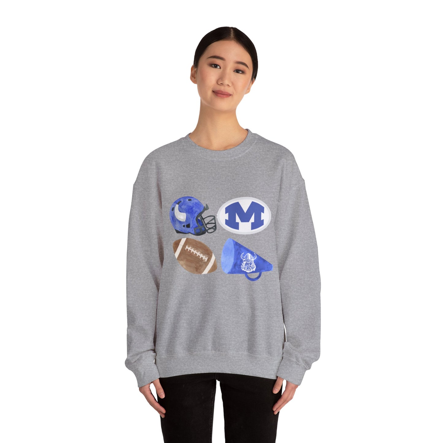 Water Color Game Day Unisex Crewneck Sweatshirt