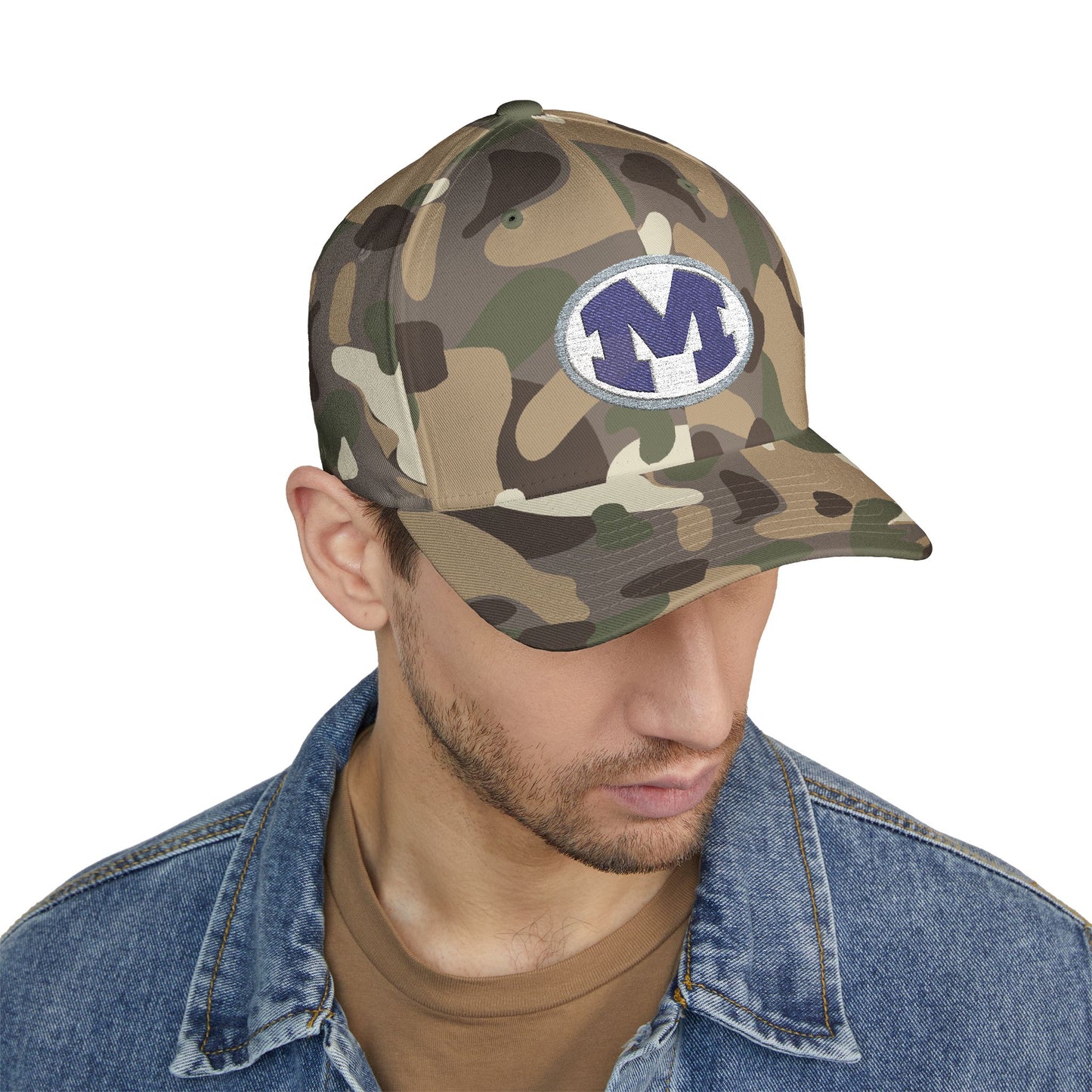 Embroidered Closed-Back M Hat