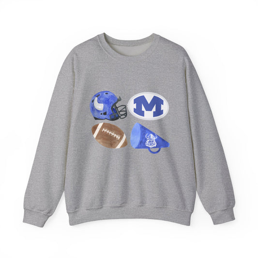 Water Color Game Day Unisex Crewneck Sweatshirt